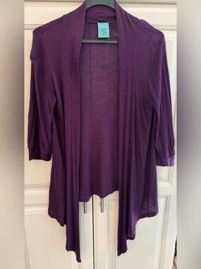 HIP Purple Open-Front Women's Cardigan